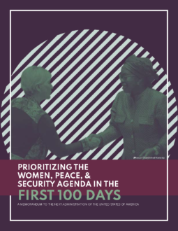 Women, Peace, and Security 2020 Transition Memo