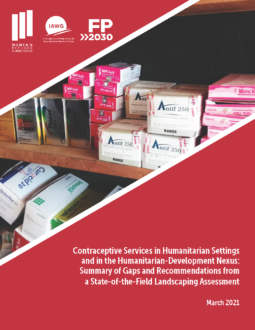 Contraceptive Services in Humanitarian Settings Summary Cover Image