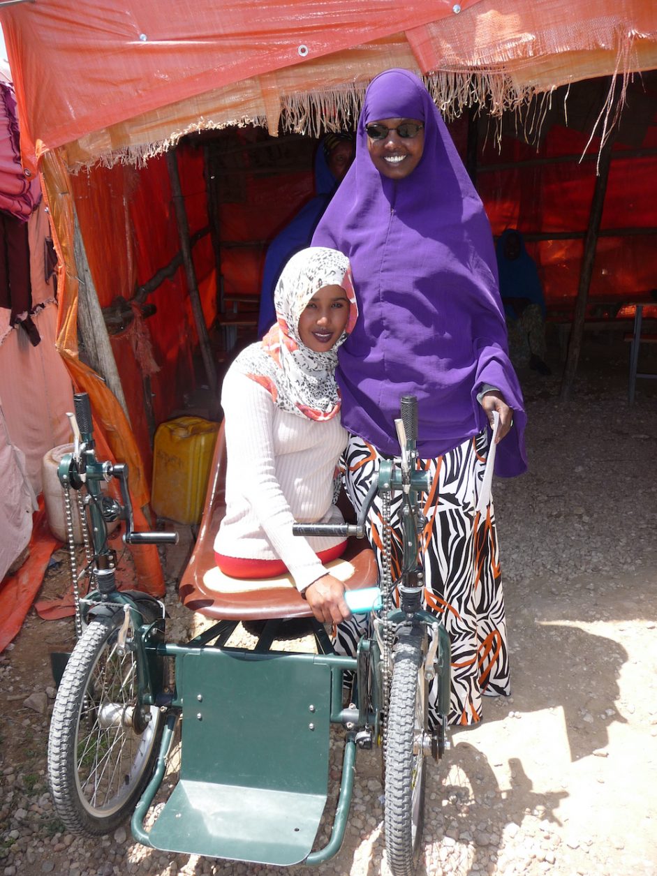 Two displaced young women with disabilities in Ethiopia.