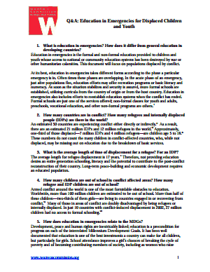 Q&A: Education in Emergencies for Displaced Children and Youth | Women ...