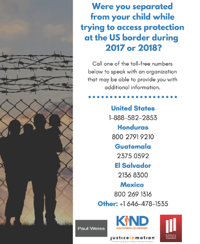 Family Separation Toll-Free Phone Numbers