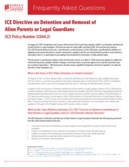 FAQs on ICE Directive 2017 Cover Page