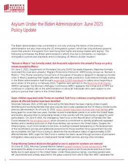 Asylum Under the Biden Administration Fact Sheet