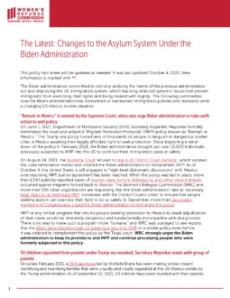 Asylum under the Biden administration fact sheet