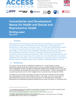 Nexus for Sexual and Reproductive Health Briefing Paper