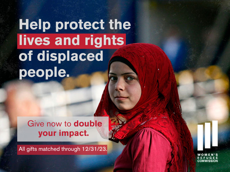 Make a donation to the Women's Refugee Commission on Giving Tuesday