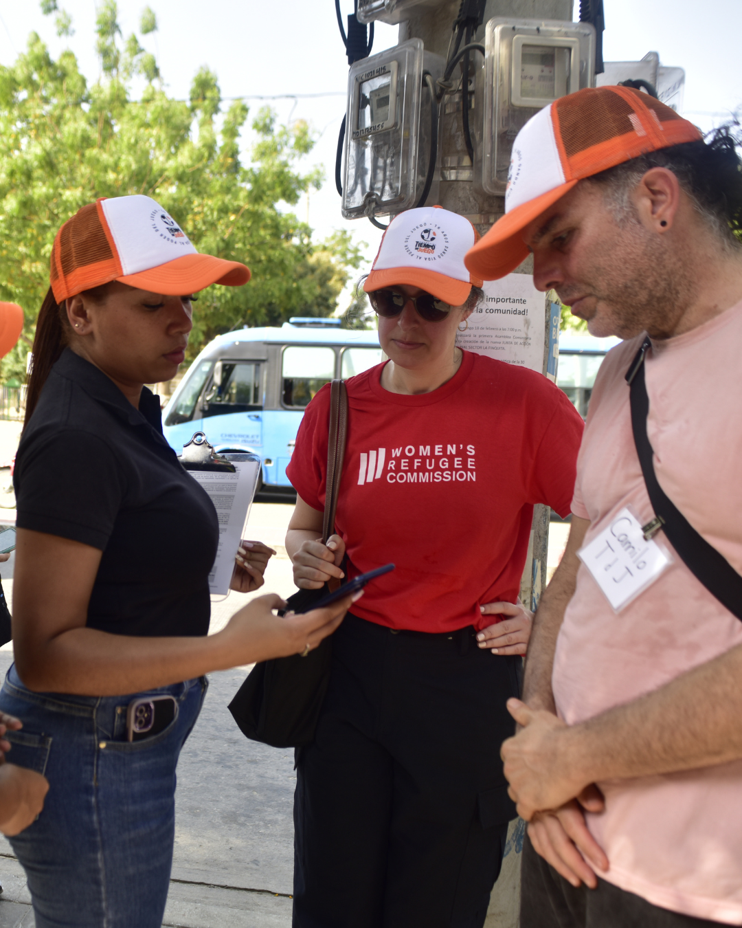 Women's Refugee Commission and Tiempo de Juego staff in Santa Marta, Colombia