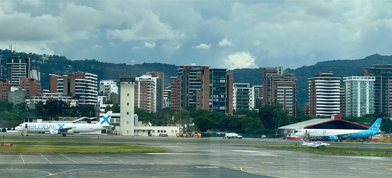 A plane on a runway in Guatemala