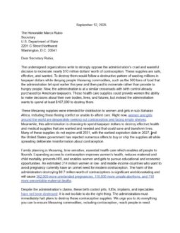 letter to Sec. Rubio