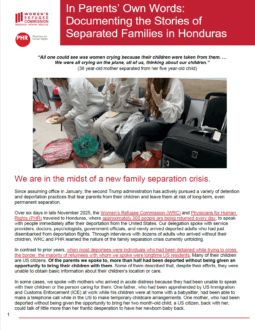 In Parents' Own Words: Documenting the Stories of Separated Families in Honduras