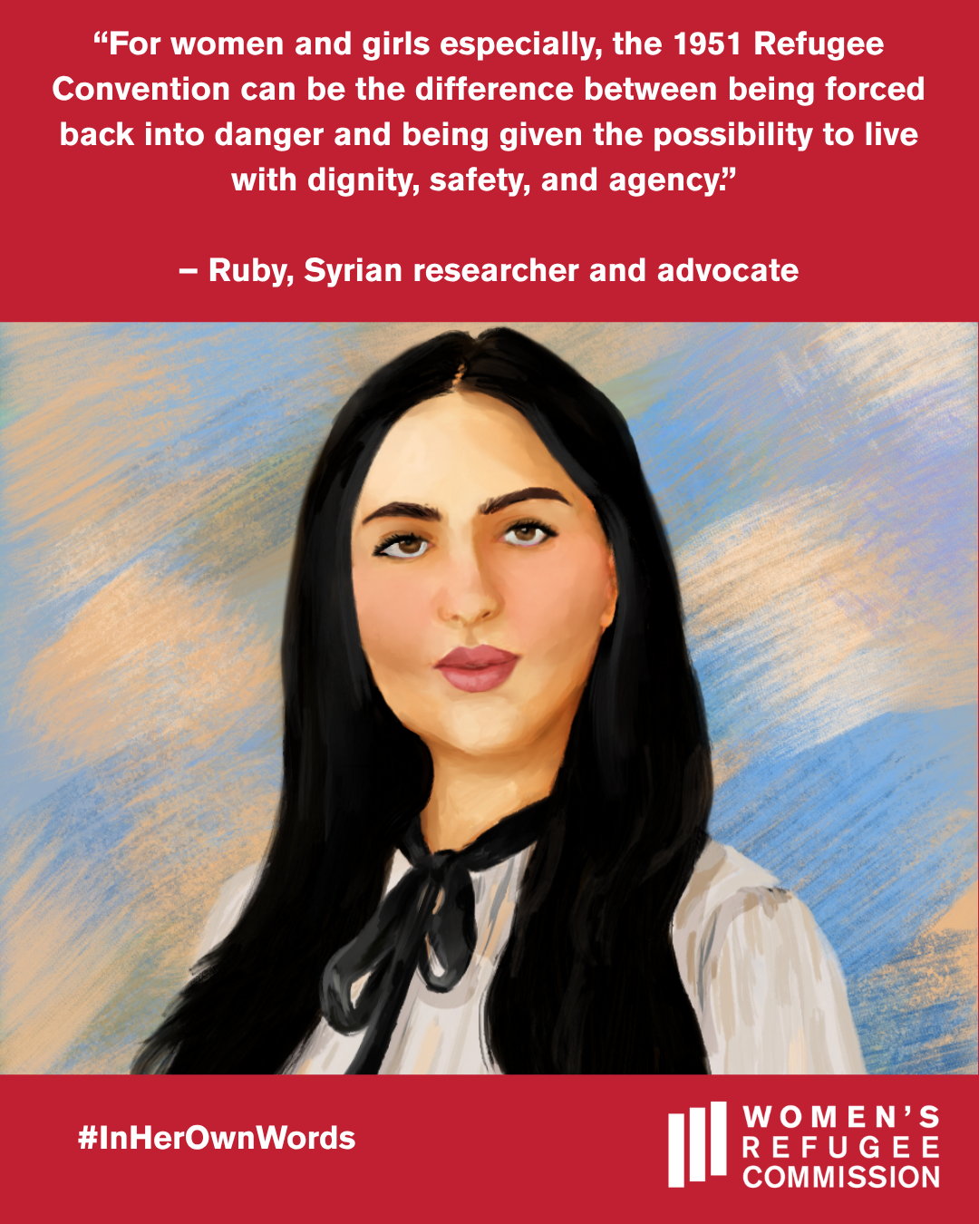 graphic with pull quote and illustration of a woman