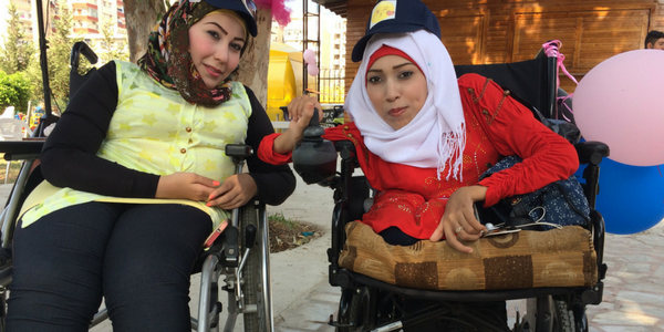 Two adolescent girls participating in Danish Refugee Council's Adolescent Girls Program in North Lebanon. © Boram Lee