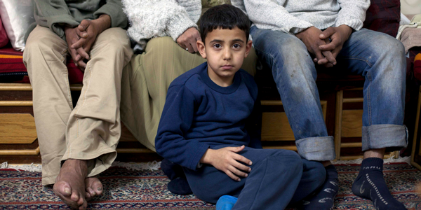 A young boy in Jordan who is stateless as a result of the nationality laws.